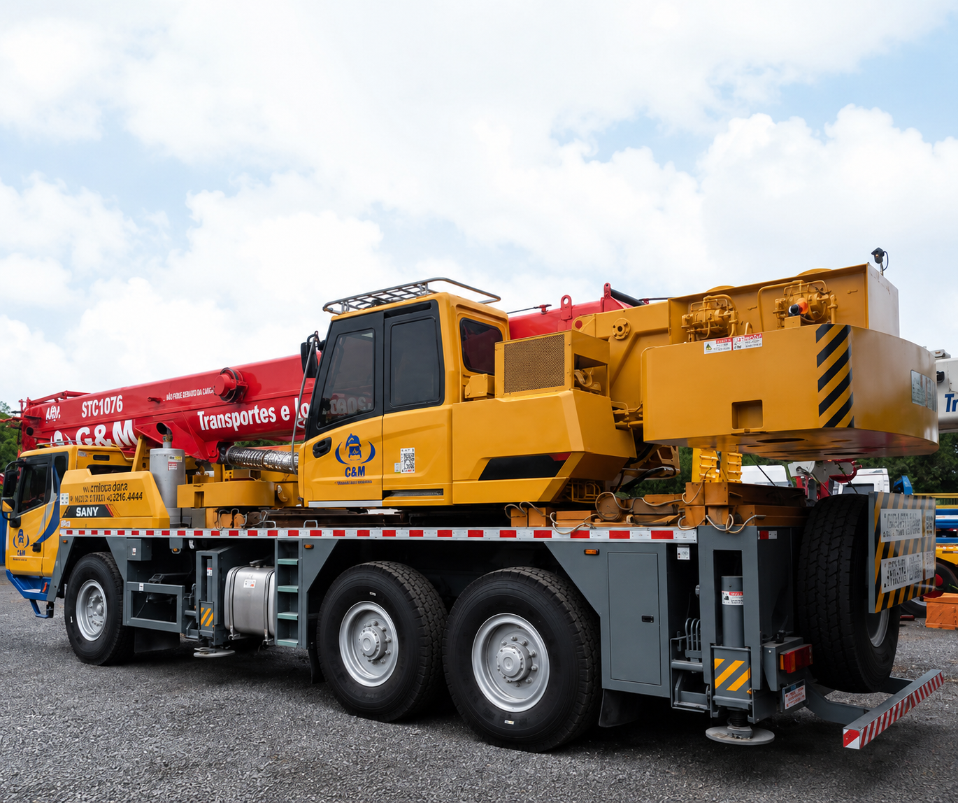 Guindaste de alta capacidade da frota GM Transportes