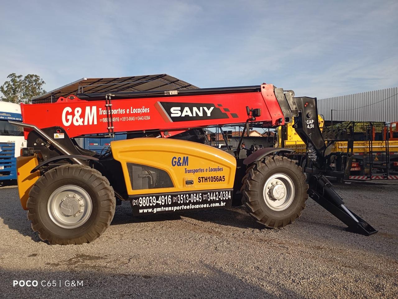Equipamento da frota GM Transportes em operação